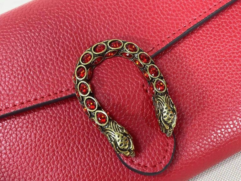 Gucci Women'S Dionysus Gg Supreme Chain Bag Red 401231 Caogx 8990 - Image 3