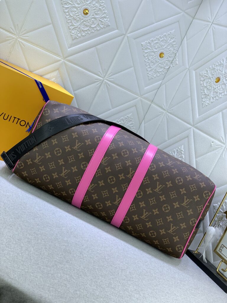 Louis Vuitton Keepall Bandouli?re 50 Brown And Pink Macassar Canvas M45866 - Image 2