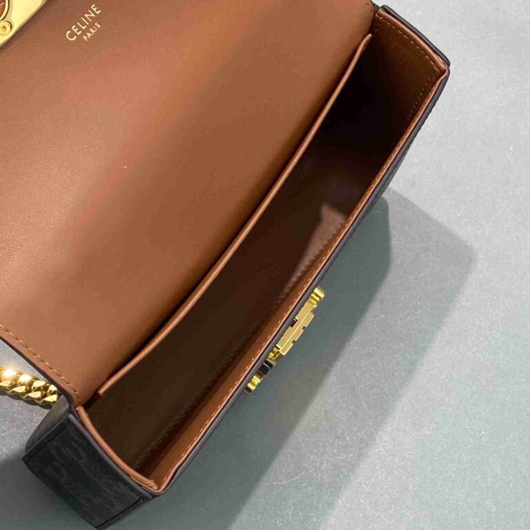 Celine Chain Shoulder Bag Triomphe In Triomphe Canvas Tan 197992Dqw04Lu - Image 3