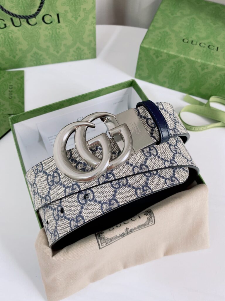 Gucci Supreme Belt With G Buckle Silver Metal 3.8Cm - Image 8