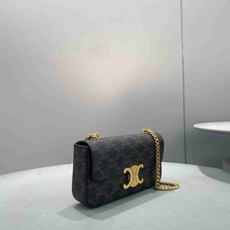 Celine Chain Shoulder Bag Triomphe In Triomphe Canvas Tan 197992Dqw04Lu - Image 2