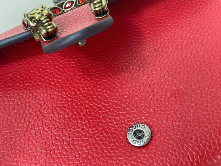 Gucci Women'S Dionysus Gg Supreme Chain Bag Red 401231 Caogx 8990 - Image 6