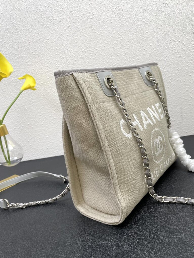 Chanel Deauville Shopping Canvas Tote Bag 33Cm A67001 - Image 7