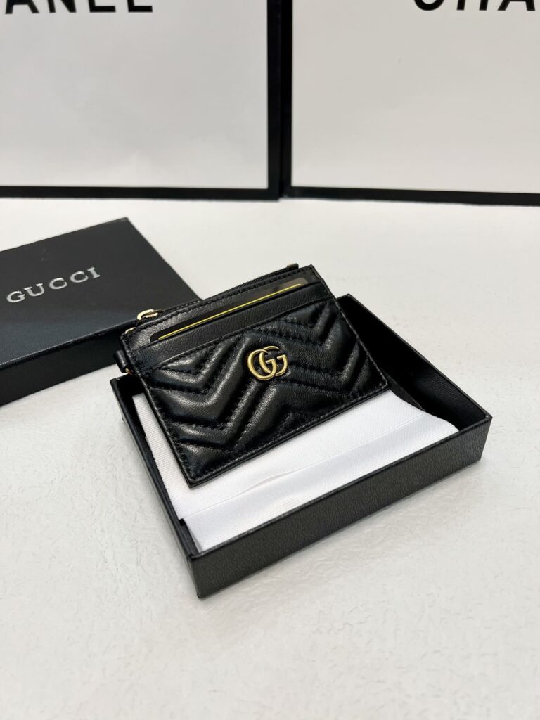 Gucci Gg Marmont 2.0 Quilted Card Holder Black 10Cm 221451F037015 - Image 3