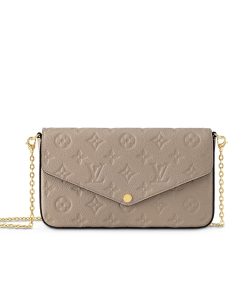 Louis Vuitton Felicie Pochette Monogram Bag Beige 21Cm M82609