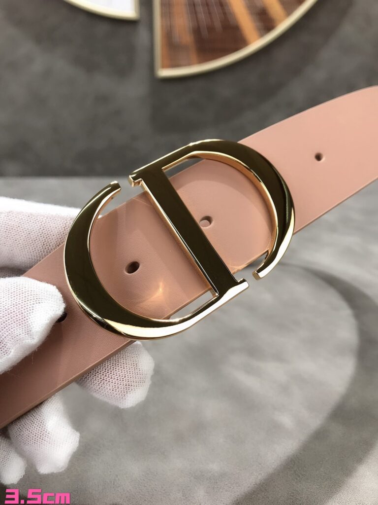 Dior 30 Montaigne Leather Belt Rose Pink 3.5Cm - Image 3