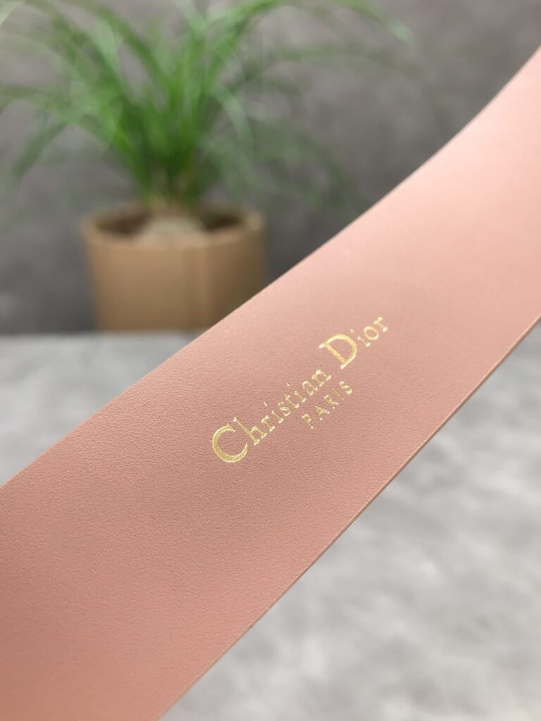 Dior 30 Montaigne Leather Belt Rose Pink 2Cm - Image 5
