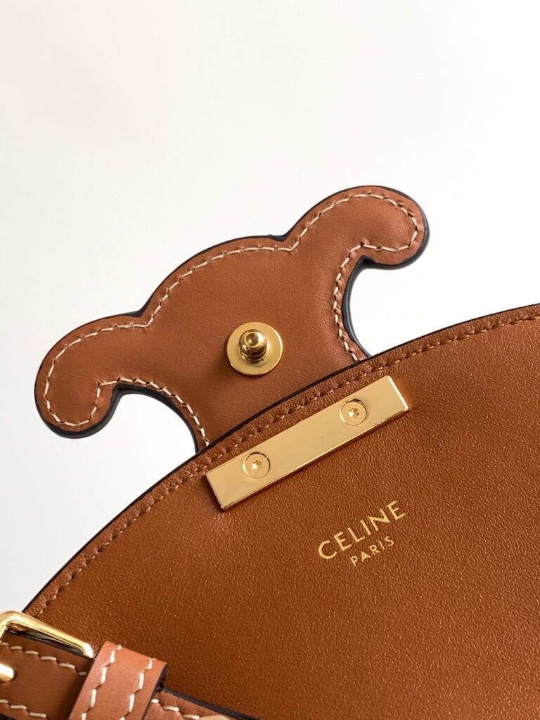 Celine Besace Cuir Triomphe In Smooth Calfskin Tan 111233Du304Lu - Image 7