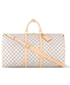 Louis Vuitton Keepall Bandouli?re Travel Bag Beige 45Cm N41429