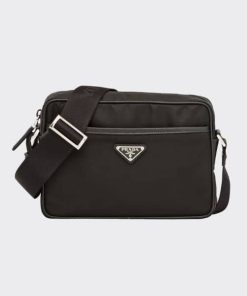 Prada Triangle Logo Re-Nylon And Saffiano Leather Black 2Vh0482Dmhf0002Vooo