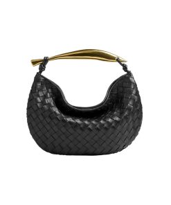 Bottega Veneta Sardine Handle Bag Black 33Cm 716082Vcpp11019