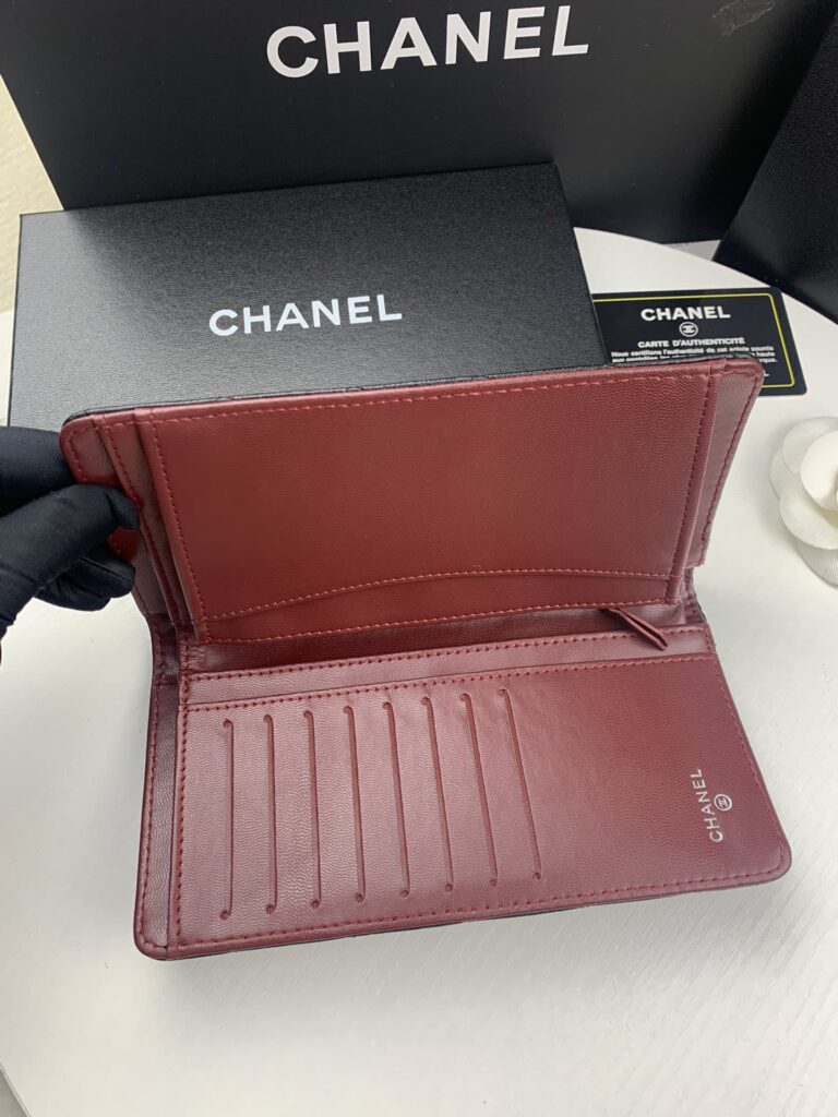 Chanel Black Quilted Lambskin Classic Long Flap With Silver Hardware Wallet 19.5Cm - Image 6