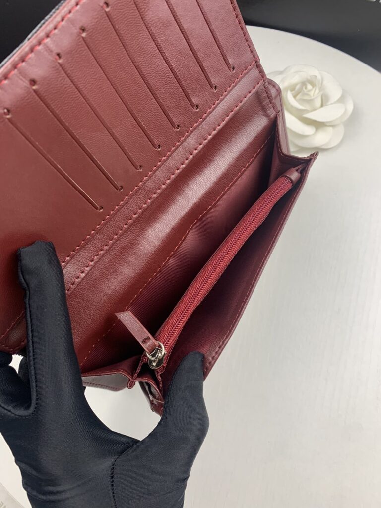 Chanel Black Quilted Lambskin Classic Long Flap With Silver Hardware Wallet 19.5Cm - Image 3