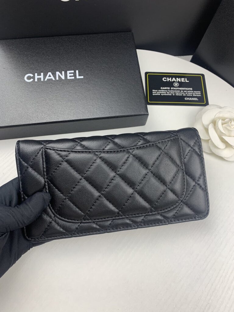 Chanel Black Quilted Lambskin Classic Long Flap Wallet 19.5Cm - Image 2