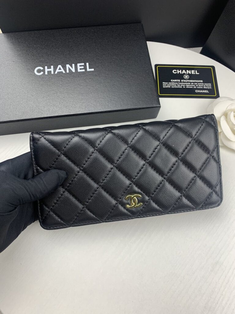 Chanel Black Quilted Lambskin Classic Long Flap Wallet 19.5Cm - Image 3