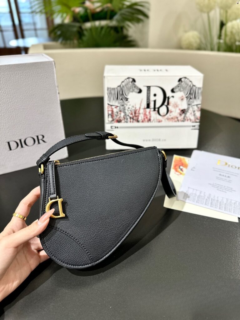 Dior Saddle Rodeo Pouch Black 20Cm S5909Cceh M900 - Image 2
