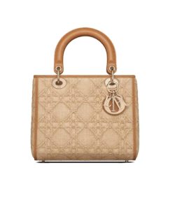 Dior Medium Lady Dior Bag Natural Cannage Raffia 17Cm M0565Ombd M925