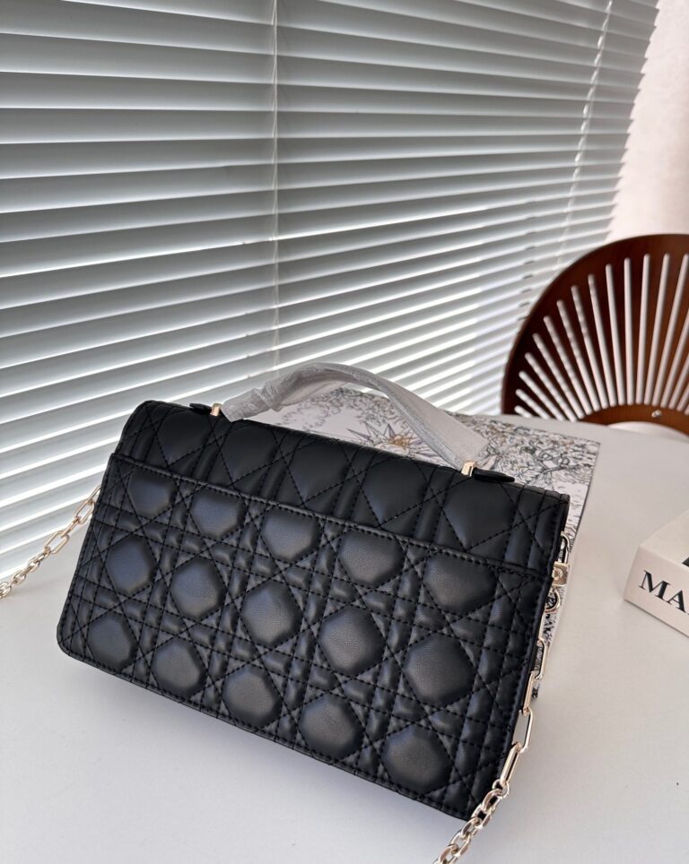 Dior Pochette Lady Con Asa Superior Black 24Cm - Image 5