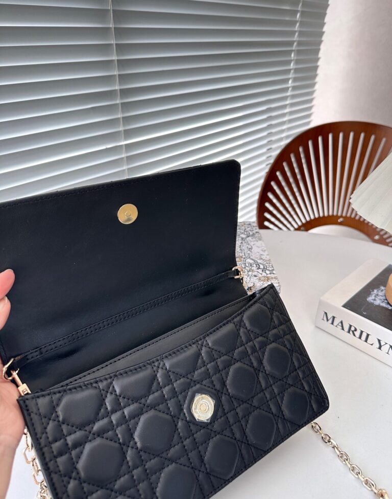 Dior Pochette Lady Con Asa Superior Black 24Cm - Image 6