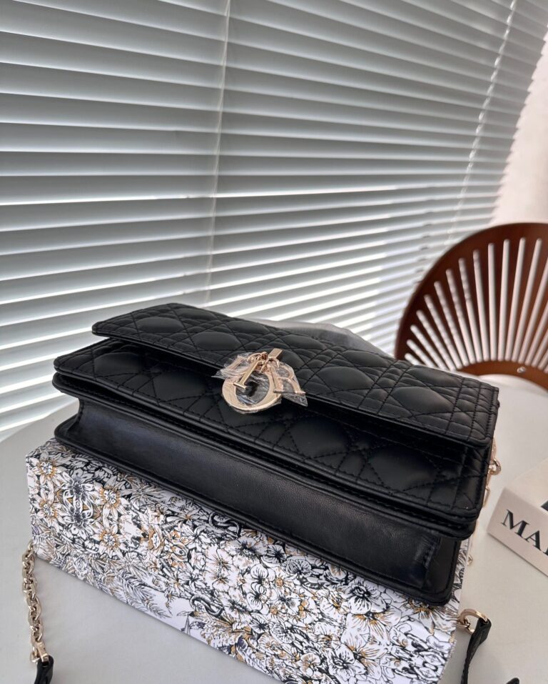 Dior Pochette Lady Con Asa Superior Black 24Cm - Image 8