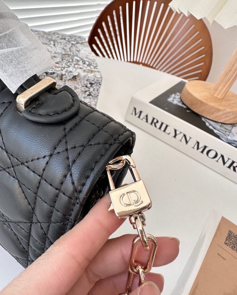 Dior Pochette Lady Con Asa Superior Black 24Cm - Image 9