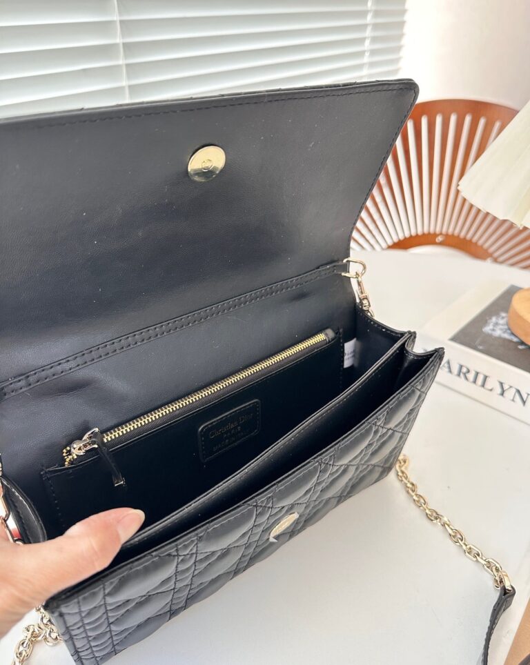 Dior Pochette Lady Con Asa Superior Black 24Cm - Image 10