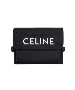 Celine Small Messenger Trekking In Nylon With Celine Print Black 19Cm 110062Dmt.38Si