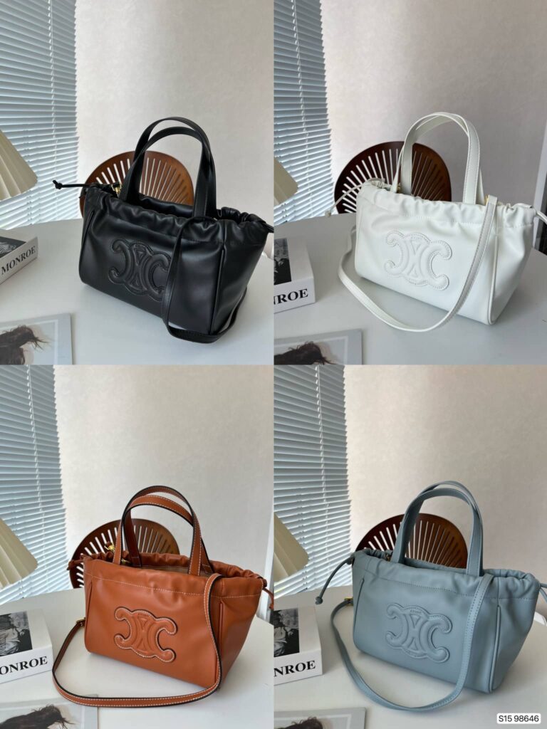 Celine Small Cabas Drawstring Cuir Triomphe In Smooth Calfskin Brown 24Cm 111013Du304Lu - Image 3