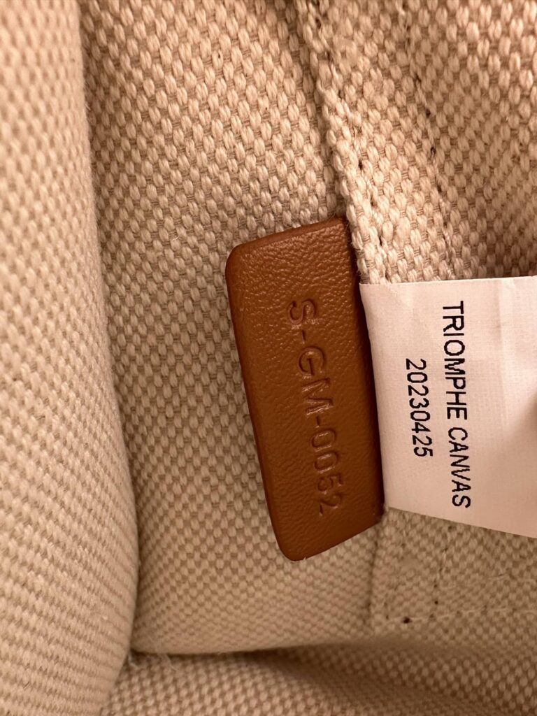 Celine Small Cabas Thais In Striped Textile And Calfskin Xhite/Blue 25Cm 199162Eyi01Bb - Image 4