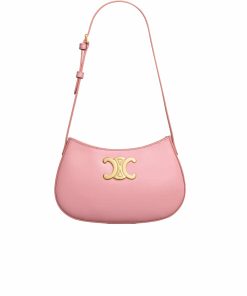 Celine Medium Tilly Bag In Shiny Calfskin Rose 21Cm 115703Bf4 24Os