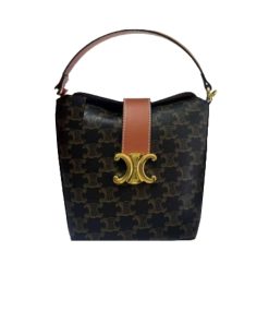 Celine Mini Bucket Triomphe In Triomphe Canvas 17Cm