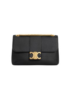 Celine Medium Celine Victoire Bag In Supple Calfskin Black 23Cm 115853Fdu 38No