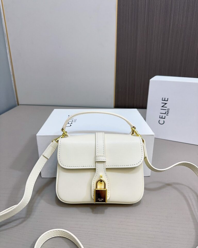 Celine Mini Tabou In Smooth Calfskin White 17Cm 10L343Fb6 01Hi - Image 2
