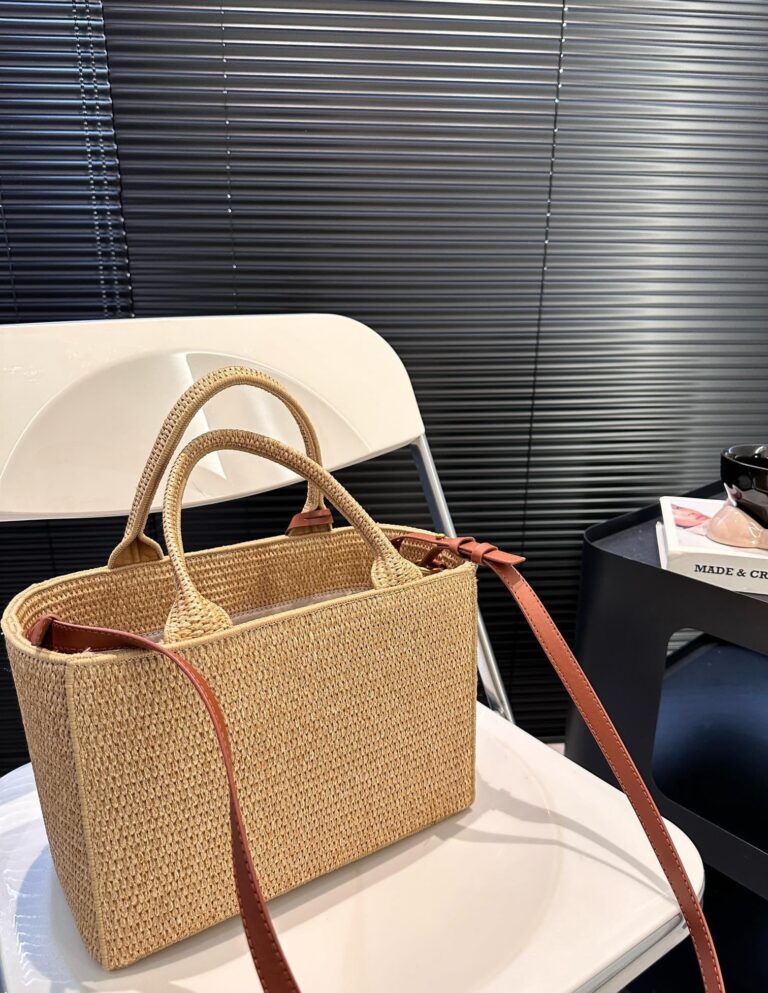 Celine Small Cabas Thais In Raffia And Calfskin Tan 27Cm 116302Ff7 04Lu - Image 8