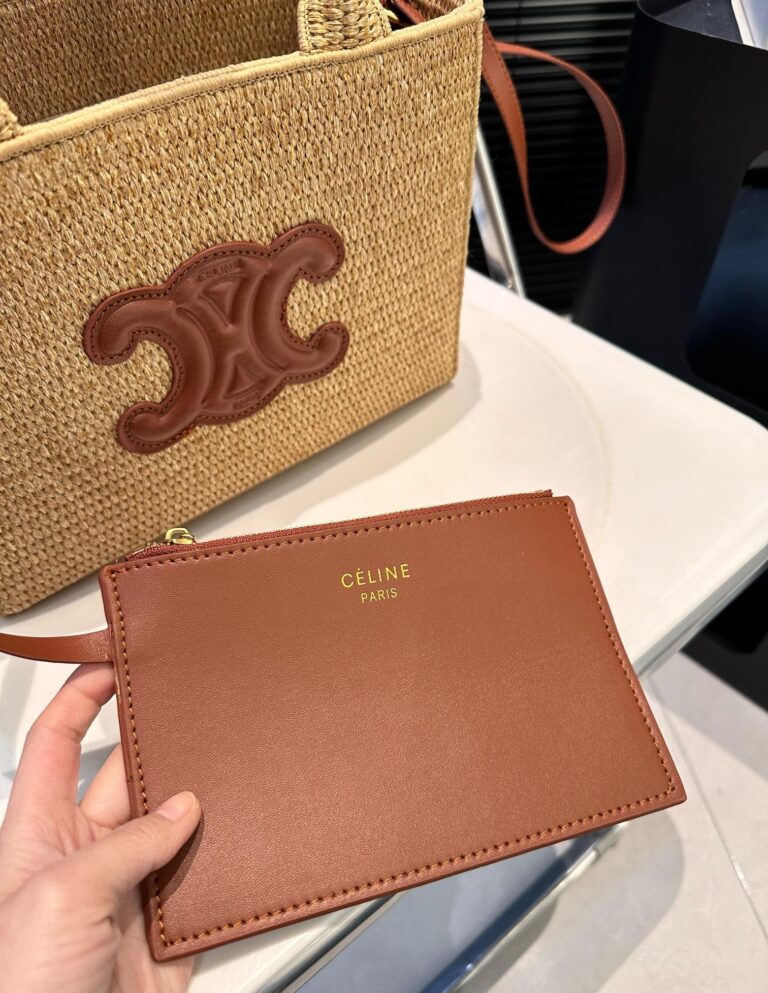 Celine Small Cabas Thais In Raffia And Calfskin Tan 27Cm 116302Ff7 04Lu - Image 9