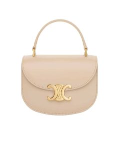 Celine Mini Besace Clea In Shiny Calfskin Nude 15Cm 10L063Etz 03Nd