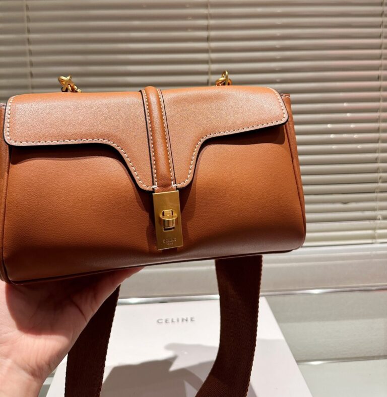 Celine Teen Soft 16 In Smooth Calfskin Tan 24Cm 196853Cr4 04Lu - Image 8