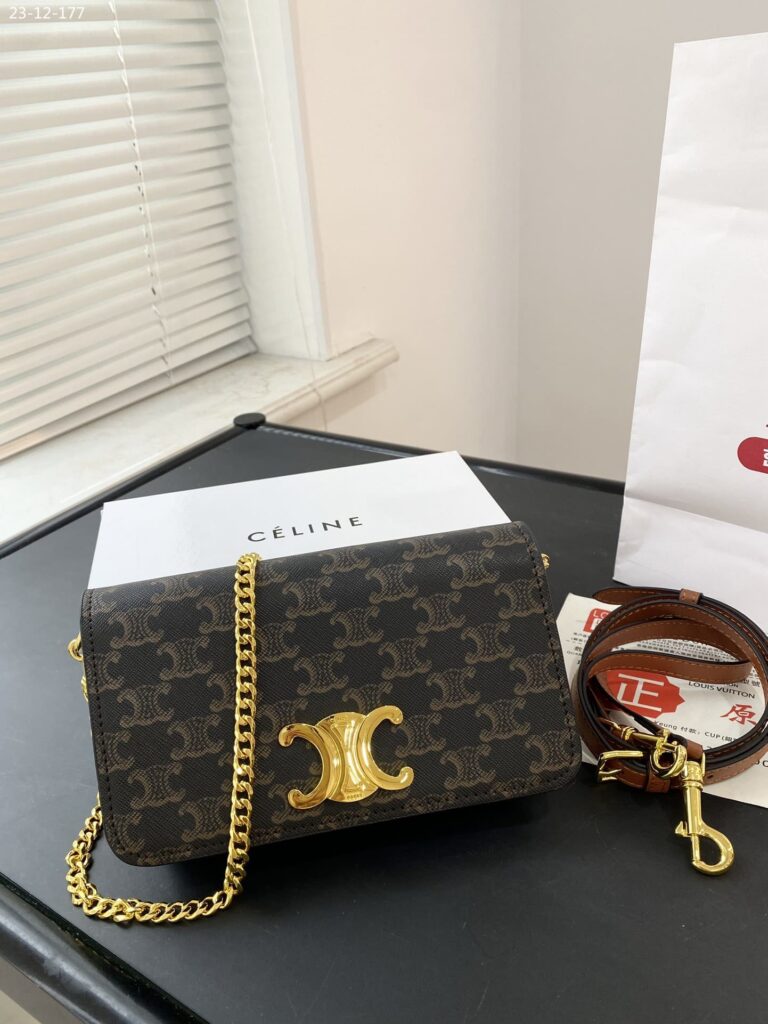 Celine Multipochette In Triomphe Canvas And Calfskin Tan 20Cm 10L972Dqb 04Lu - Image 2