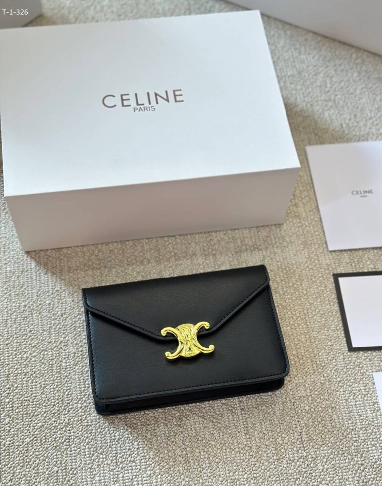 Celine Wallet On Chain Margo In Shiny Calfskin Black 20Cm 10L033Dpv 38No - Image 2