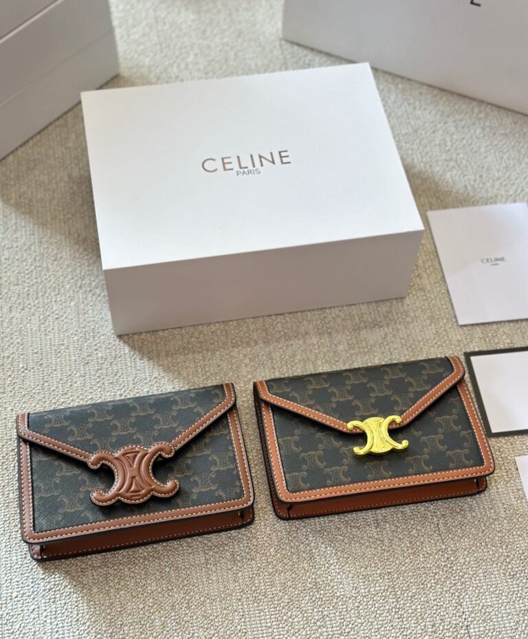 Celine Wallet On Chain Margo In Triomphe Canvas And Calfskin Tan 20Cm 10L462Dqb 04Lu - Image 2