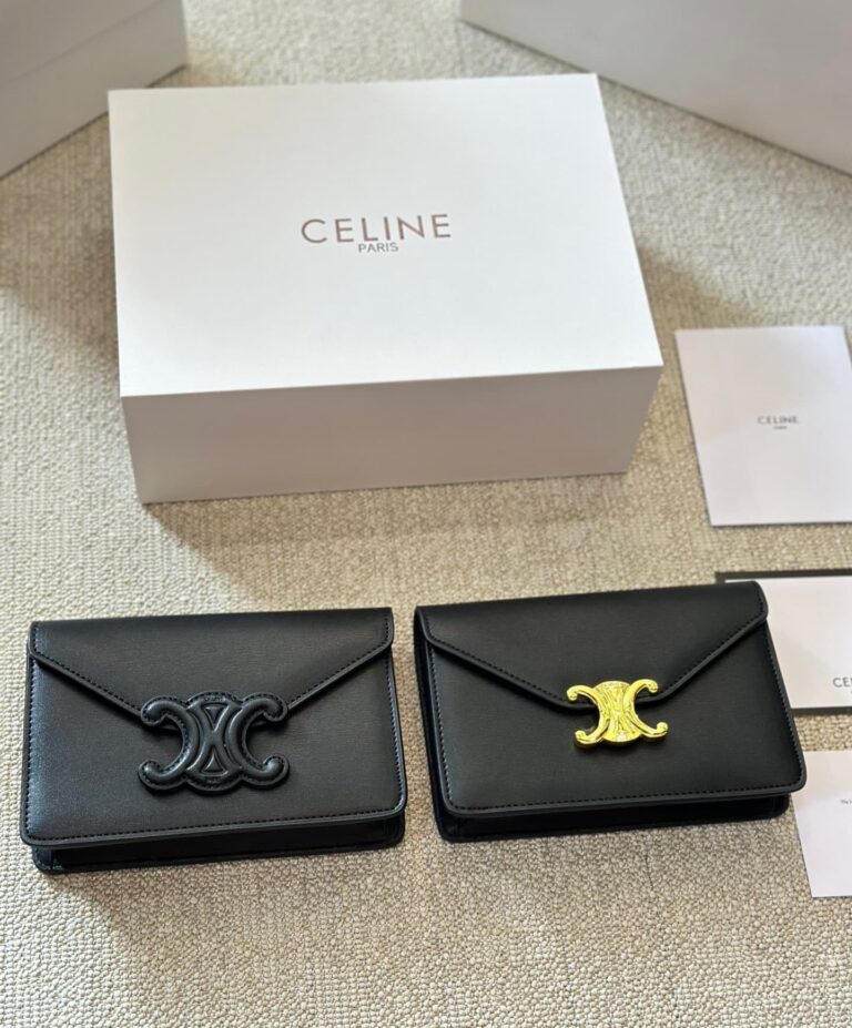 Celine Wallet On Chain Margo In Shiny Calfskin Black 20Cm 10L033Dpv 38No - Image 3