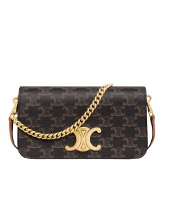 Celine Multipochette In Triomphe Canvas And Calfskin Tan 20Cm 10L972Dqb 04Lu