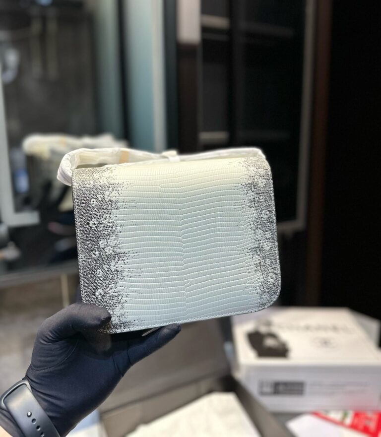 Celine Small Classic Bag In Lizard White 18Cm - Image 8