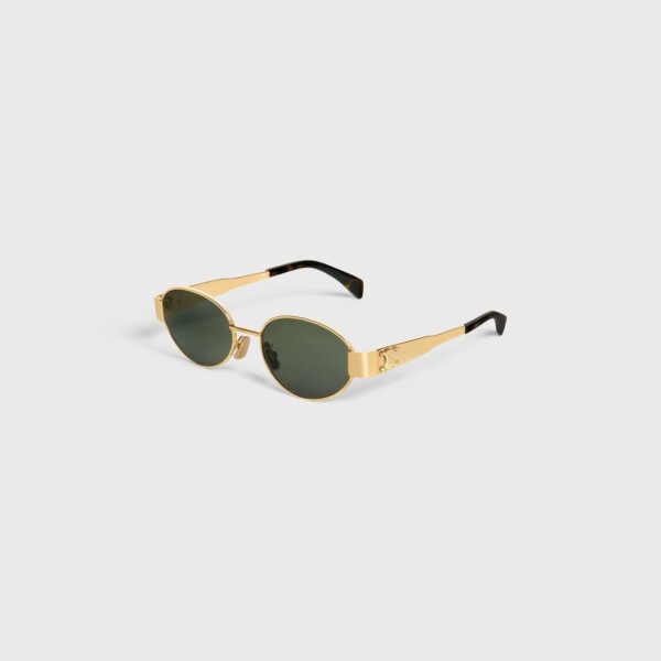 Celine Triomphe Sunglasses Metal Ovale Gold Cl40235U 30N - Image 2