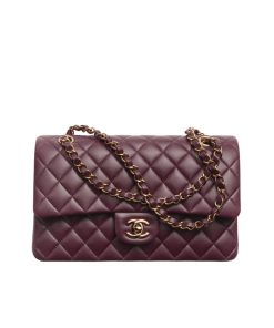 Chanel Classic Handbag Lambskin Red 25Cm
