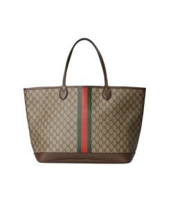 Gucci Brown Ophidia Gg Large Tote Bag 40Cm
