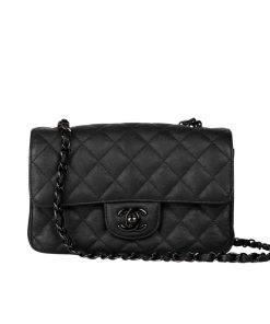 Chanel Flap Bag Black 20Cm