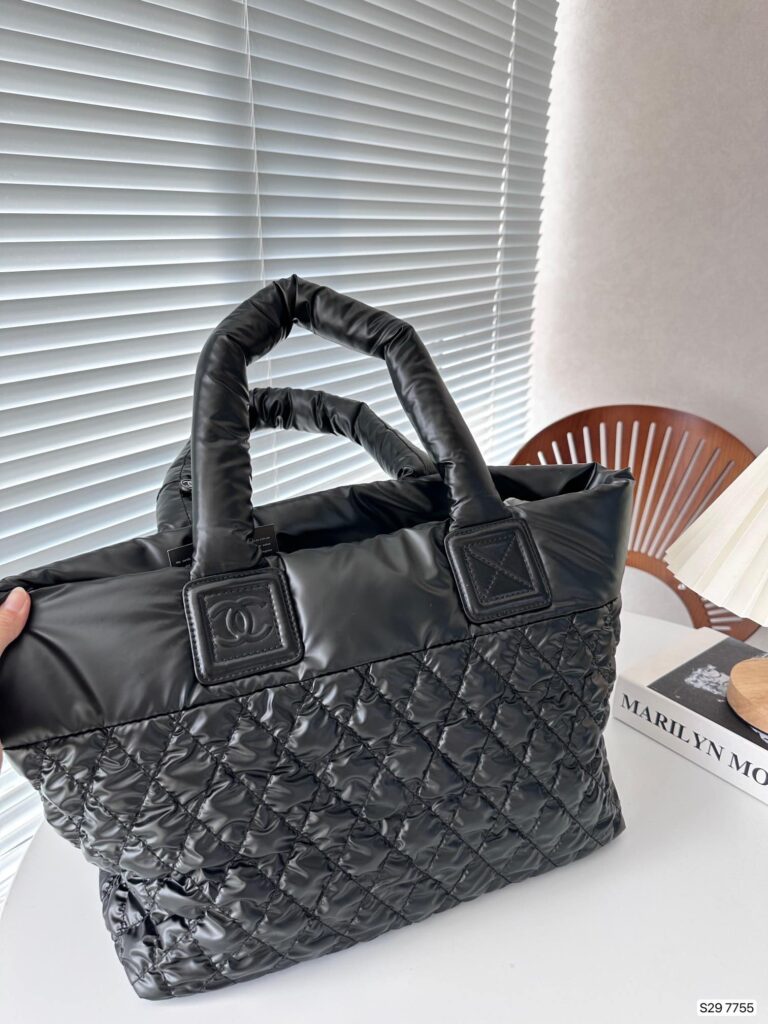 Chanel Nylon Coco Cocoon Tote Bag Black 35Cm - Image 7