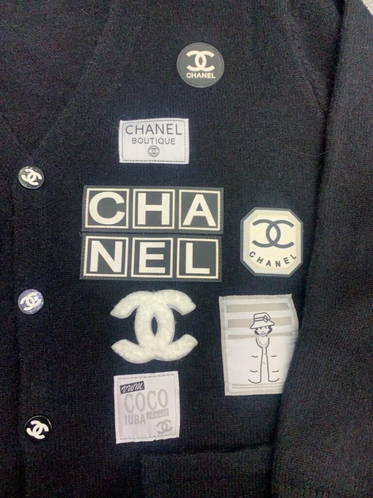 Chanel Knit Cardigan Cc Buttons And Multi Sticker In Black - Image 4