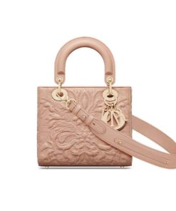 Dior Small Lady Dior My Abcdior Bag Pink Quilted Effect Lambskin With Ornamental Motif 20Cm M0538Ootb M80P